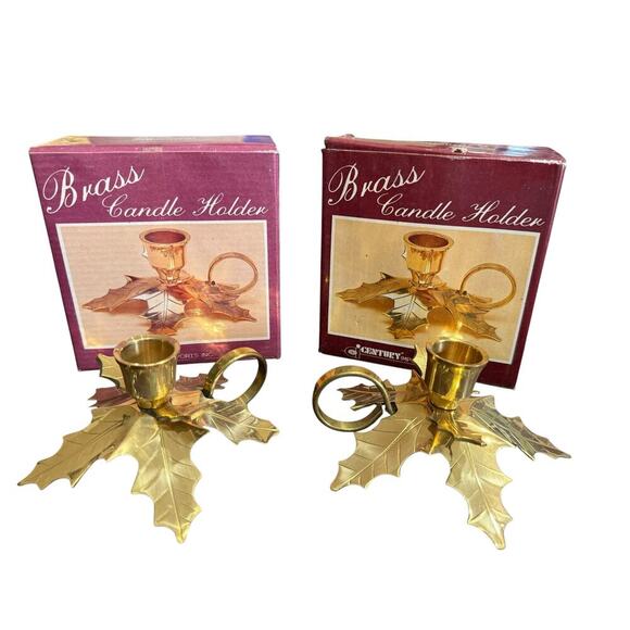 Vintage Set of Brass Candle Holders - Picture 1 of 3